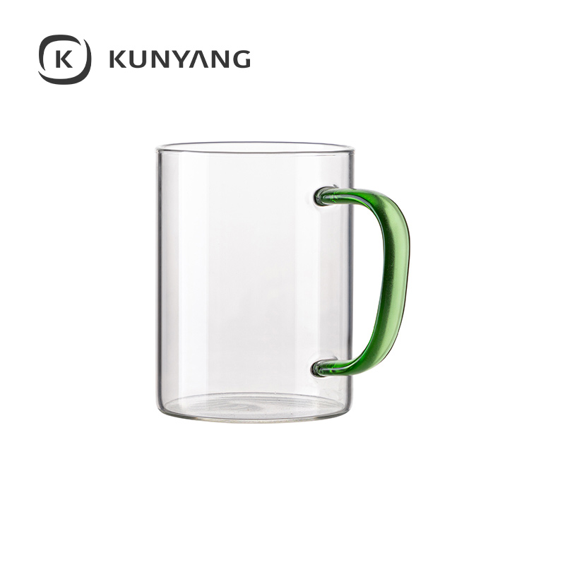 15oz/450ml Glass Mug Clear Light Green