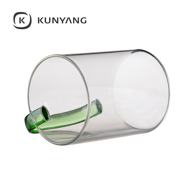 15oz/450ml Glass Mug Clear Light Green