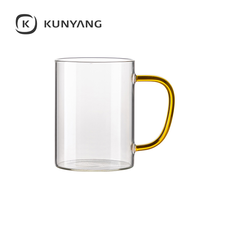 15oz/450ml Glass Mug Clear Yellow