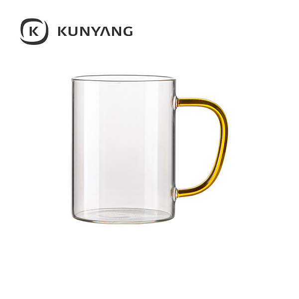 15oz/450ml Glass Mug Clear Yellow