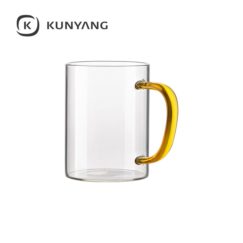 15oz/450ml Glass Mug Clear Yellow