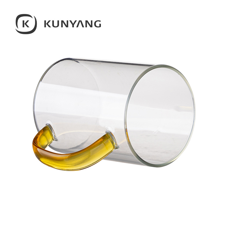 15oz/450ml Glass Mug Clear Yellow
