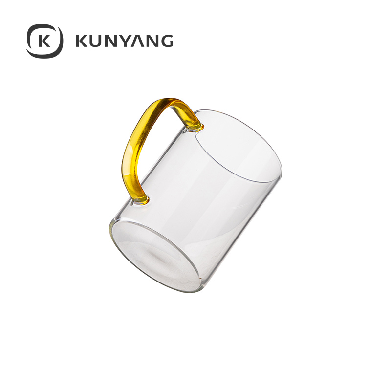 15oz/450ml Glass Mug Clear Yellow