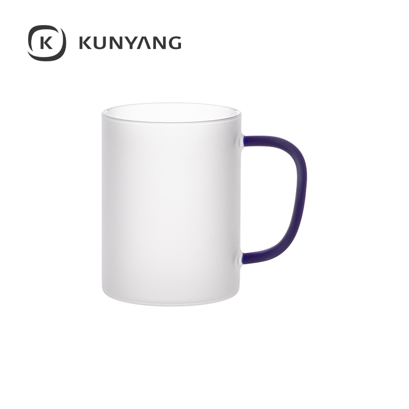 15oz/450ml Glass Mug froste Dark Blue