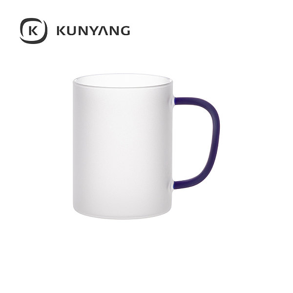15oz/450ml Glass Mug froste Dark Blue