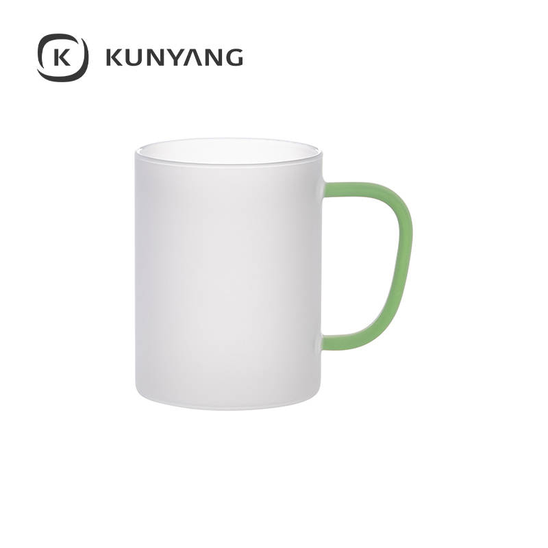 15oz/450ml Glass Mug froste Light Green