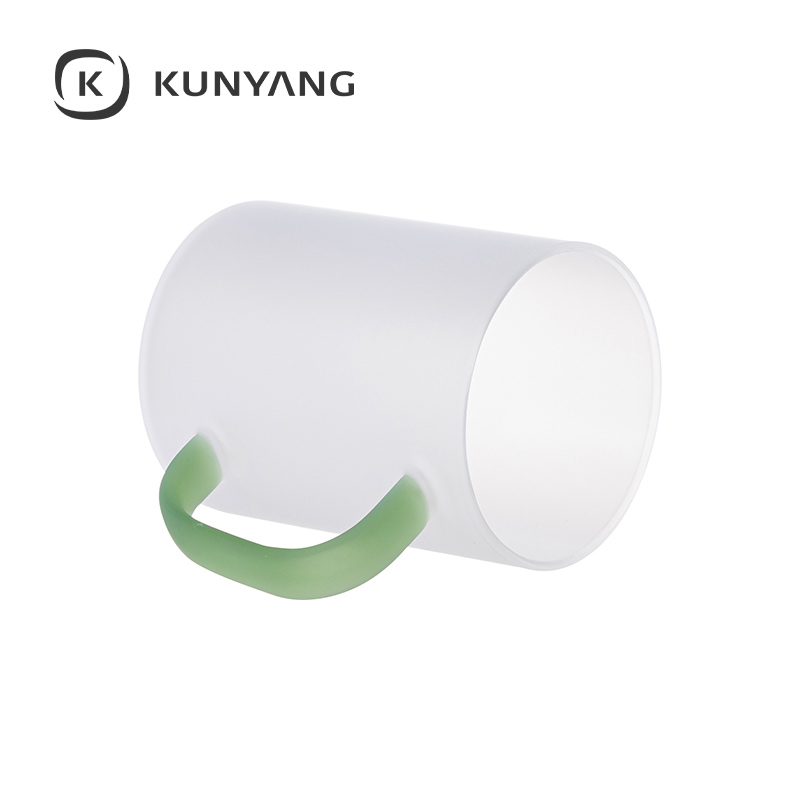 15oz/450ml Glass Mug froste Light Green