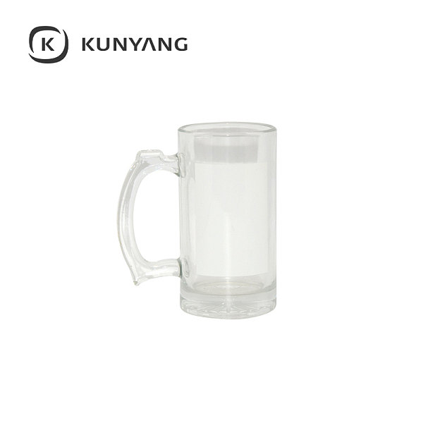 16oz Beer Mug with White Patch