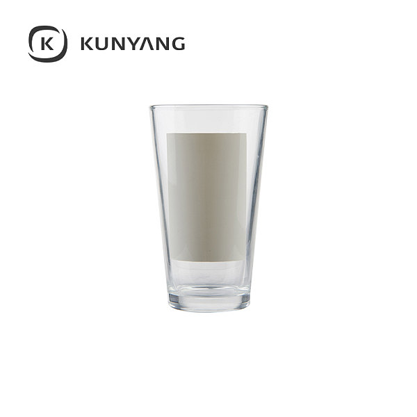 17oz Glass Mug w/White Patch(6*9cm)