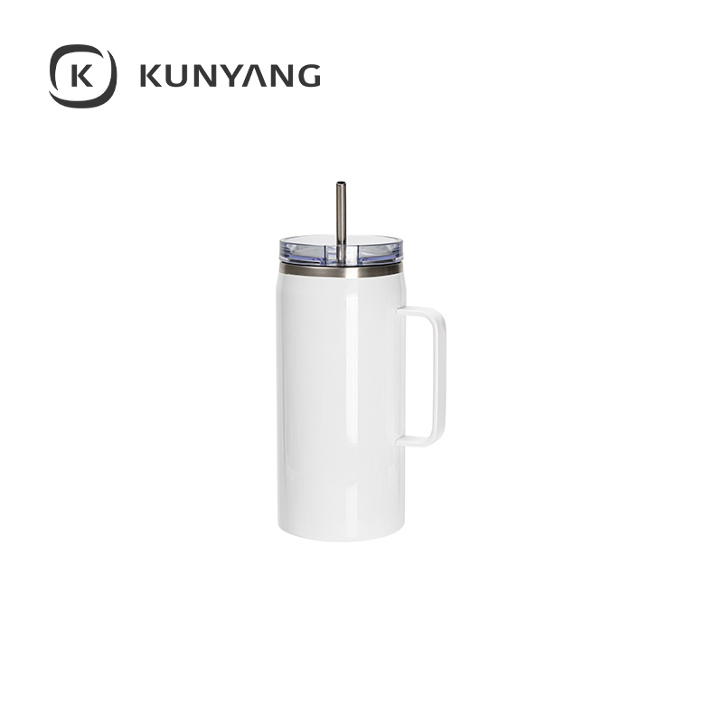40oz/1200ml Stainless Steel Tumbler with Soft Grip Handle