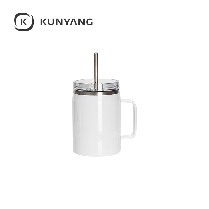 430oz/900ml Stainless Steel Tumbler with Soft Grip Handle