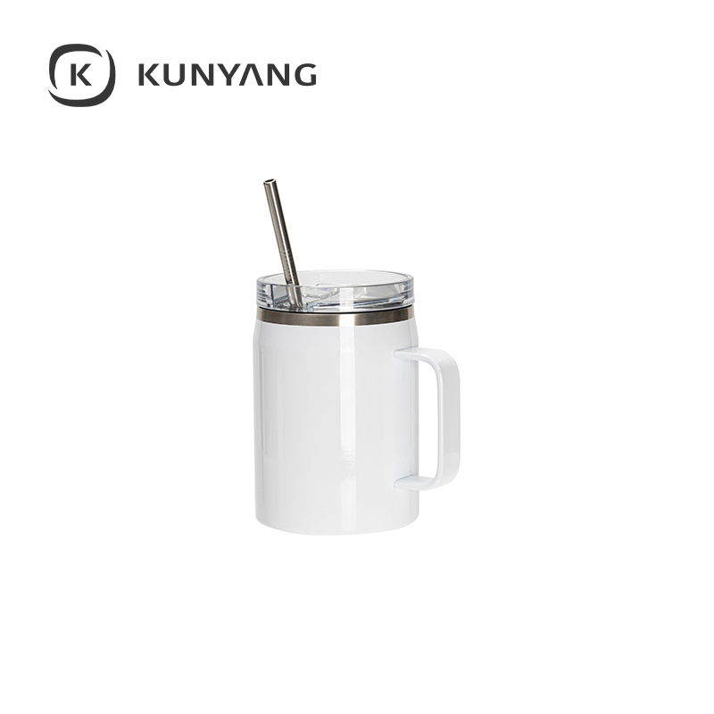 430oz/900ml Stainless Steel Tumbler with Soft Grip Handle