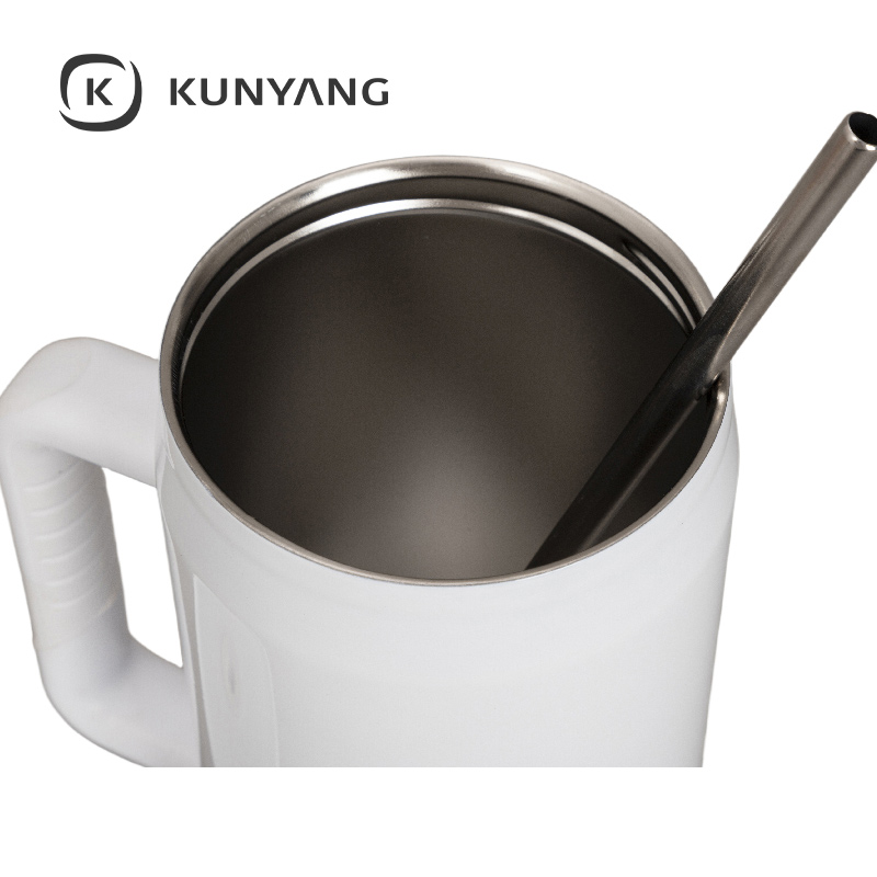 40oz/1200ml Stainless Steel Tumbler with Soft Grip Handle