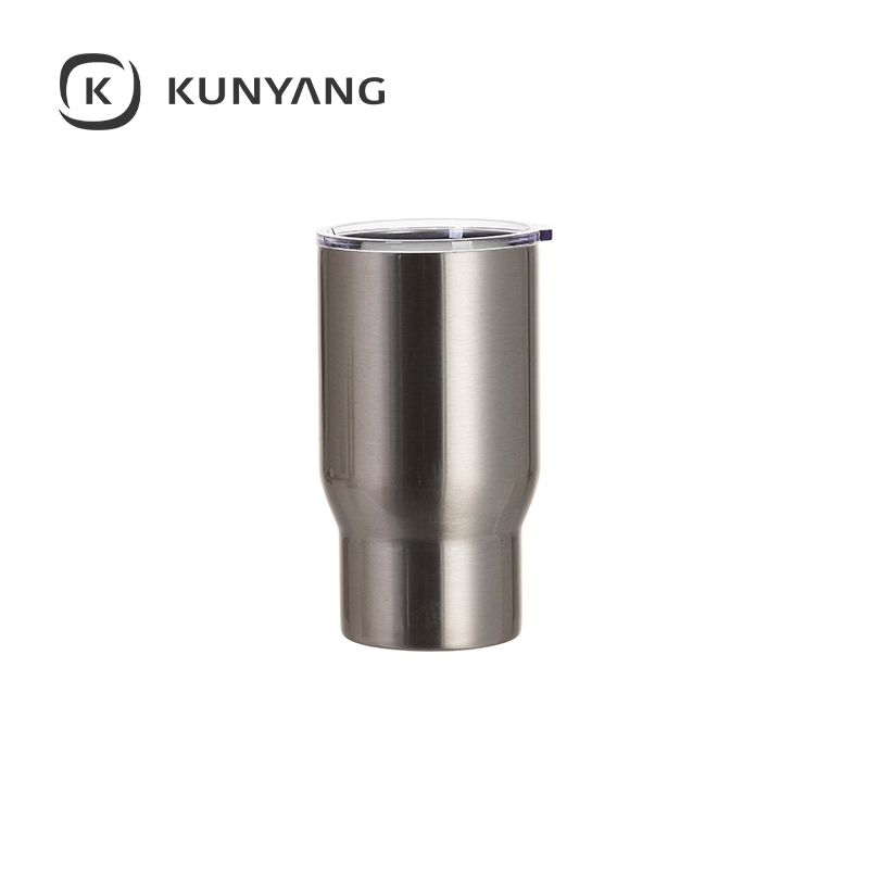 Stainless Steel Travel Tumbler with Clear Flat Lid
