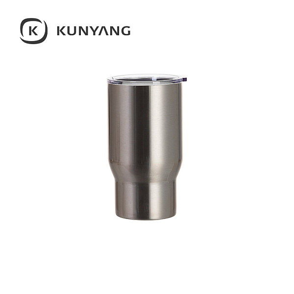 Stainless Steel Travel Tumbler with Clear Flat Lid