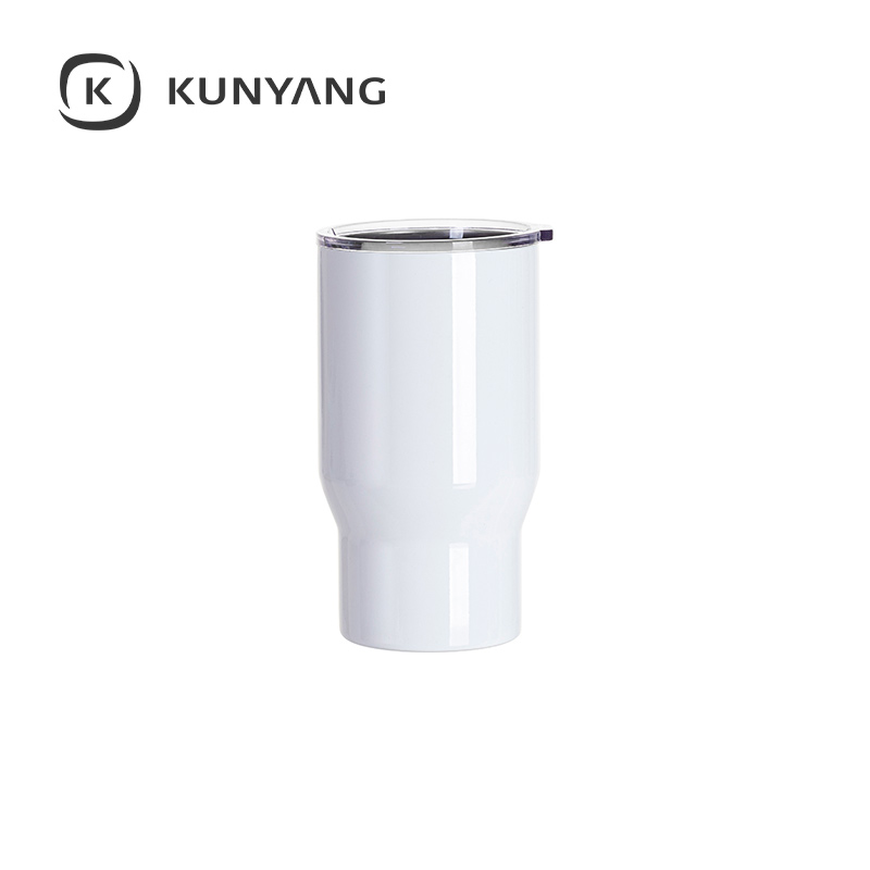 Stainless Steel Travel Tumbler with Clear Flat Lid