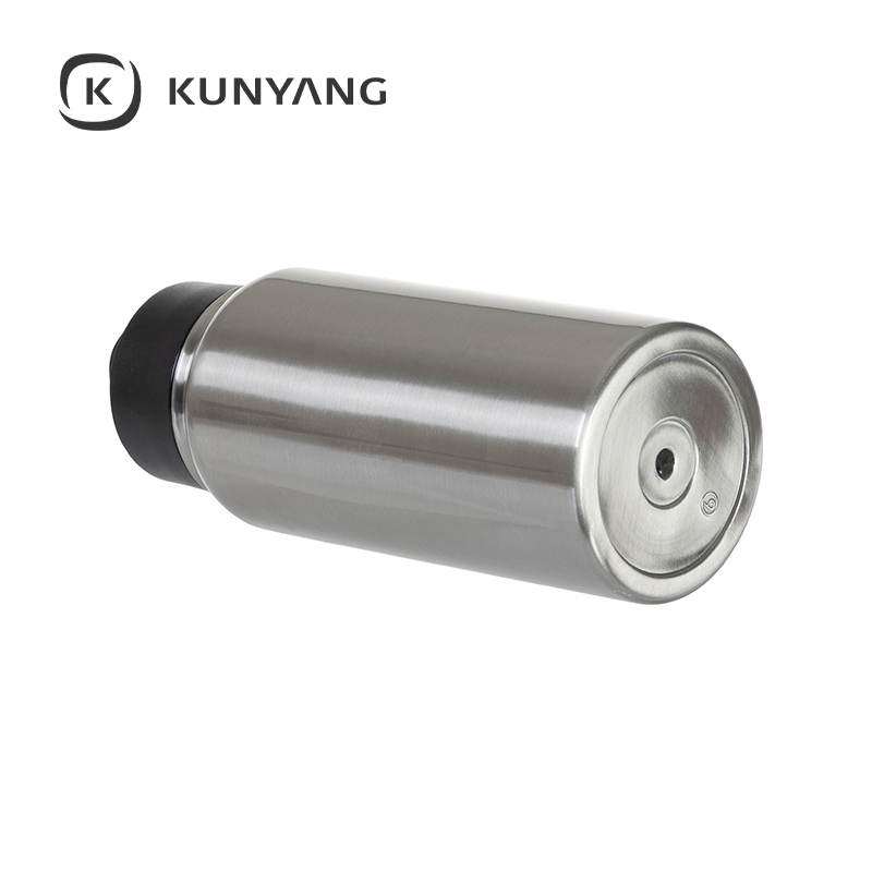 Stainless Steel water Bottle w/Wide Mouth Straw & Portable Lid