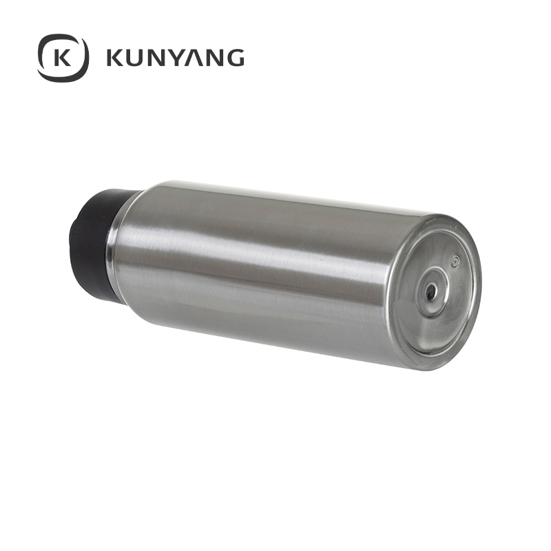 Stainless Steel water Bottle w/Wide Mouth Straw & Portable Lid