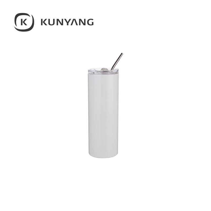 Stainless Steel Tumbler with Straw & Lid