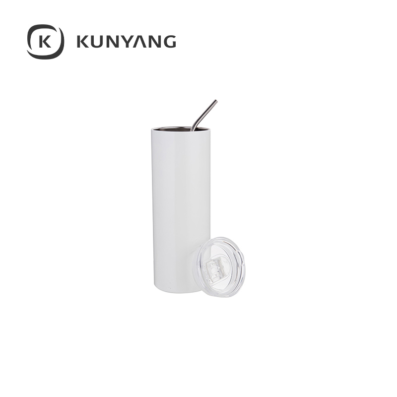 Stainless Steel Tumbler with Straw & Lid