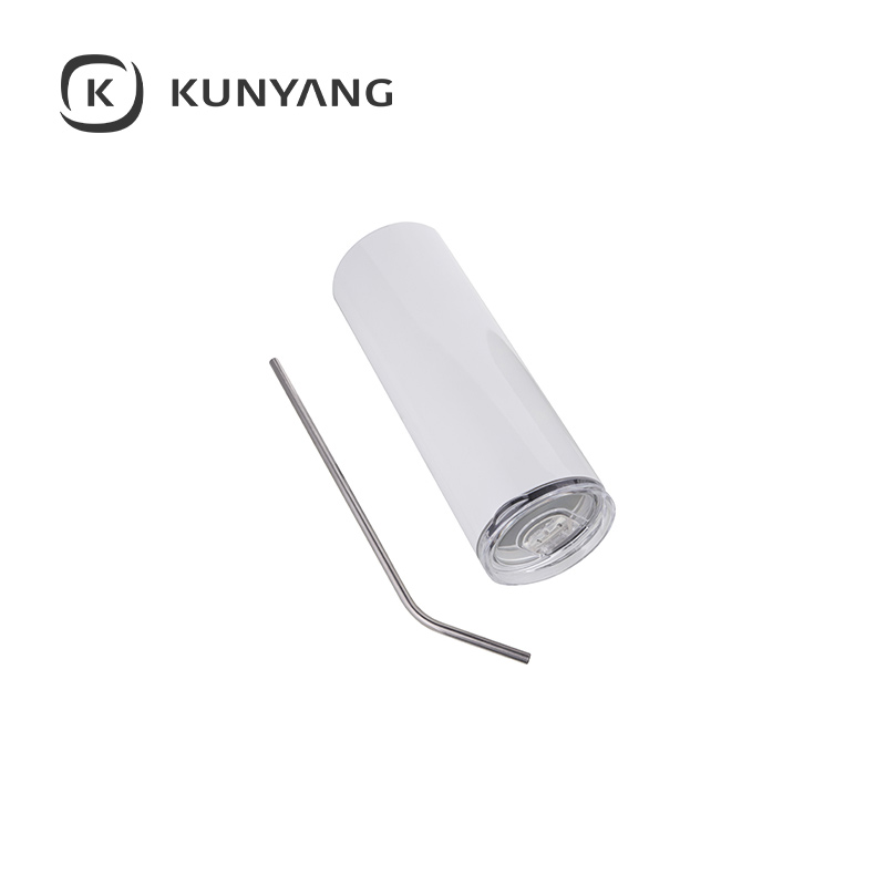 Stainless Steel Tumbler with Straw & Lid