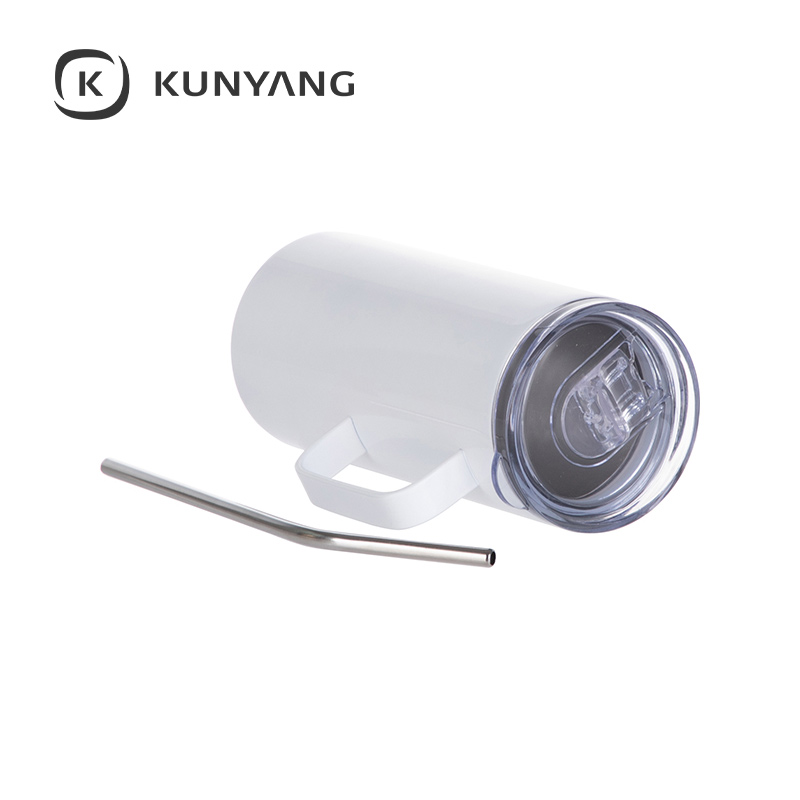Stainless Steel Tumbler with Straw & Lid