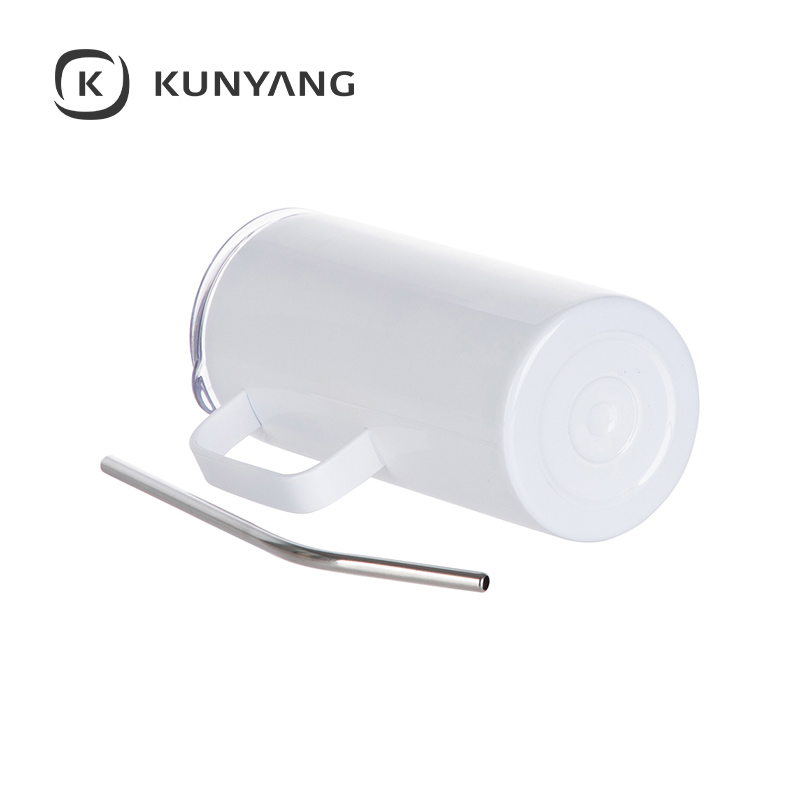 Stainless Steel Tumbler with Straw & Lid