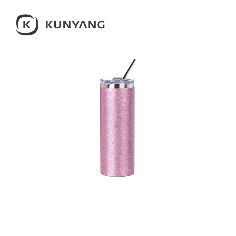 20oz/600ml Glitter Sparkling Stainless Steel Tumbler Pink