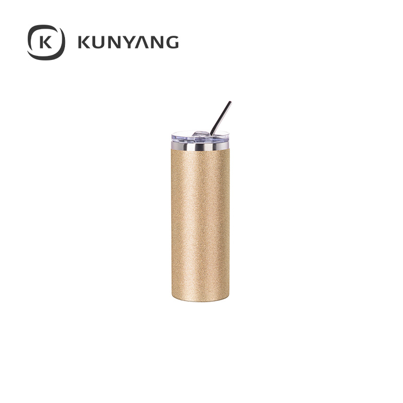 20oz/600ml Glitter Sparkling Stainless Steel Tumbler Gold