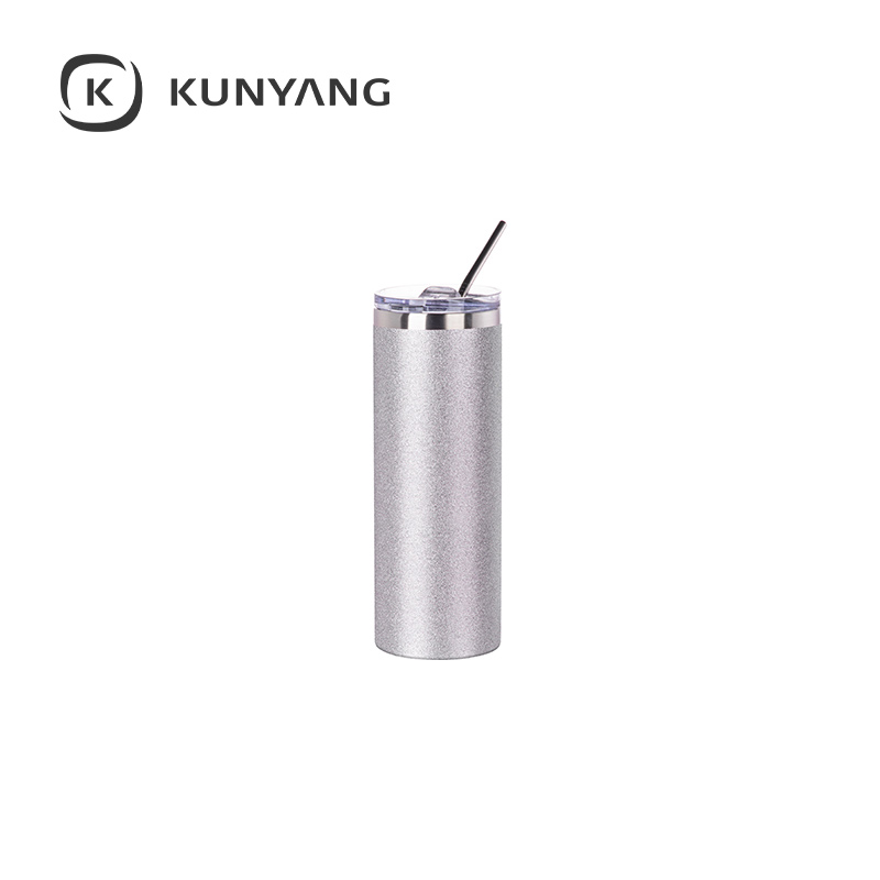 20oz/600ml Glitter Sparkling Stainless Steel Tumbler Silver