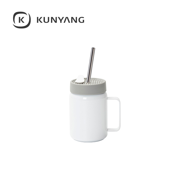 16oz/480ml Stainless Steel Mason Jar Gray