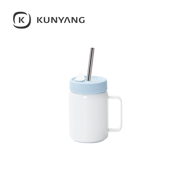 16oz/480ml Stainless Steel Mason Jar Light Blue