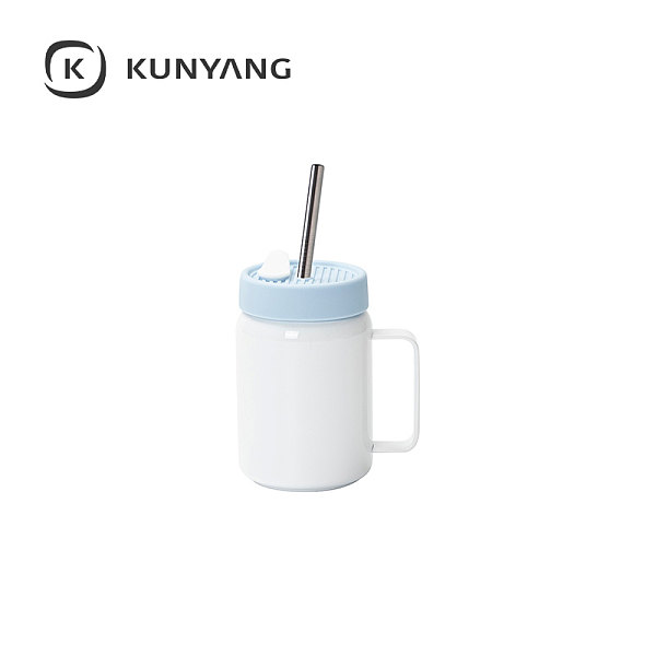 16oz/480ml Stainless Steel Mason Jar Light Blue