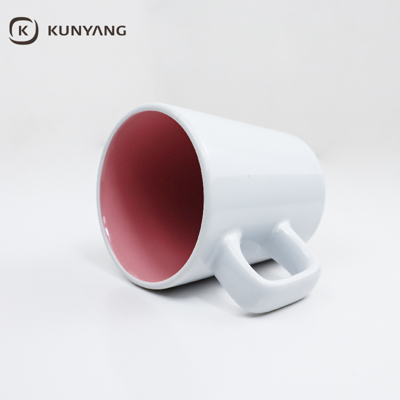 Outer White Inner Red Cherry Blossom Coffee Cup