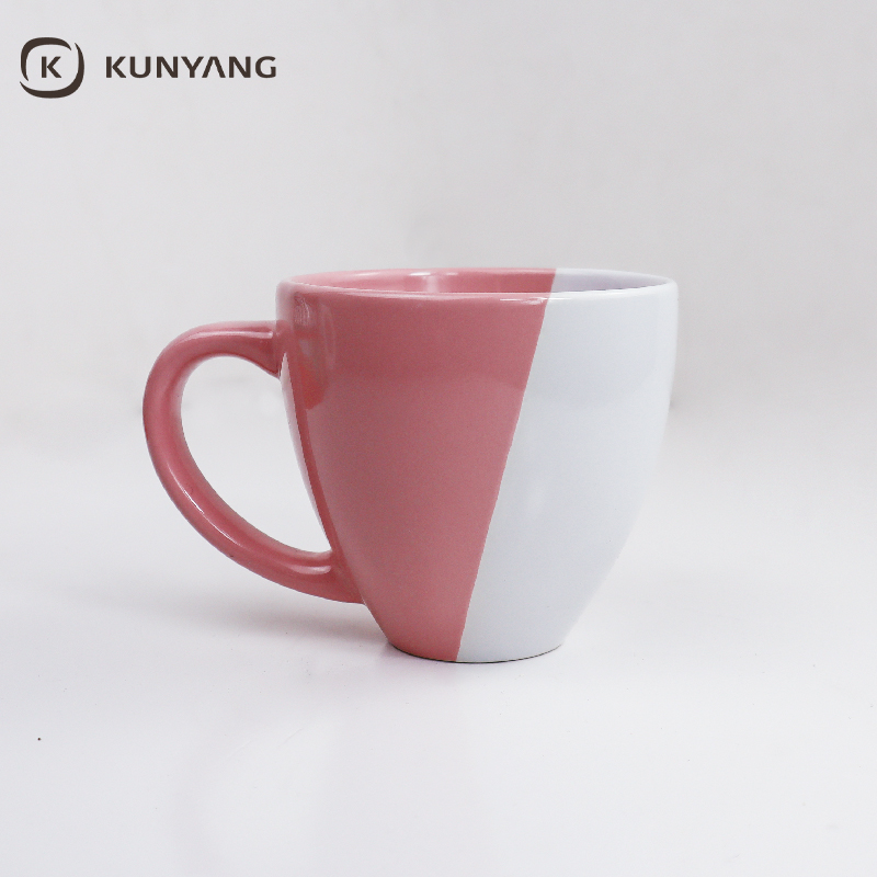 Custom Mother's Day Mommy Floral Split Two-Tone Ceramic Mug