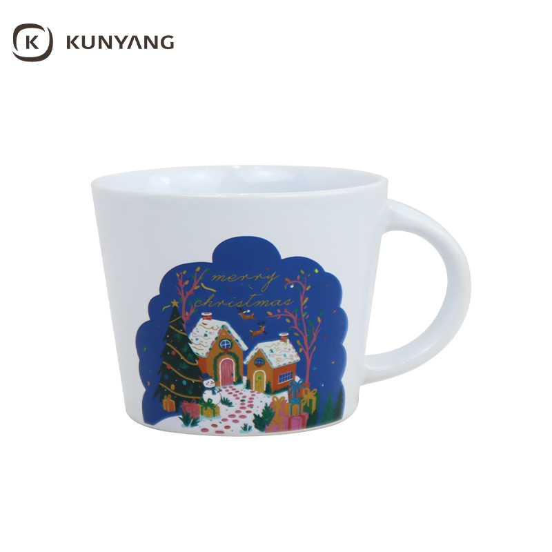 Custom Christmas Snow Village Printed Ceramic Mug