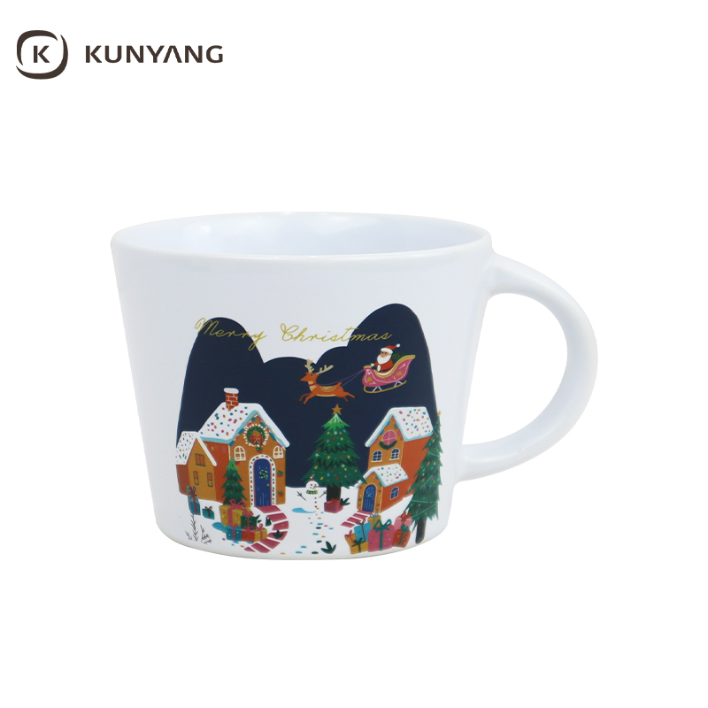 Custom Christmas Snow Village Printed Ceramic Mug