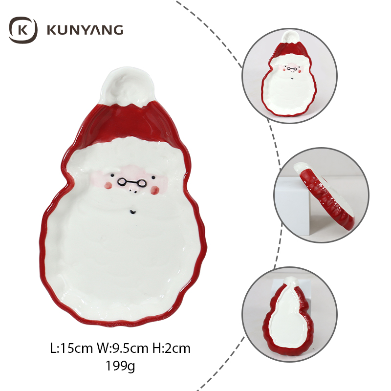 Christmas Santa Shaped Ceramic Cup & Bowl