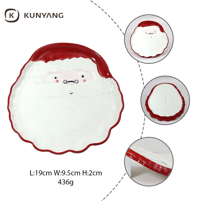 Christmas Santa Shaped Ceramic Cup & Bowl