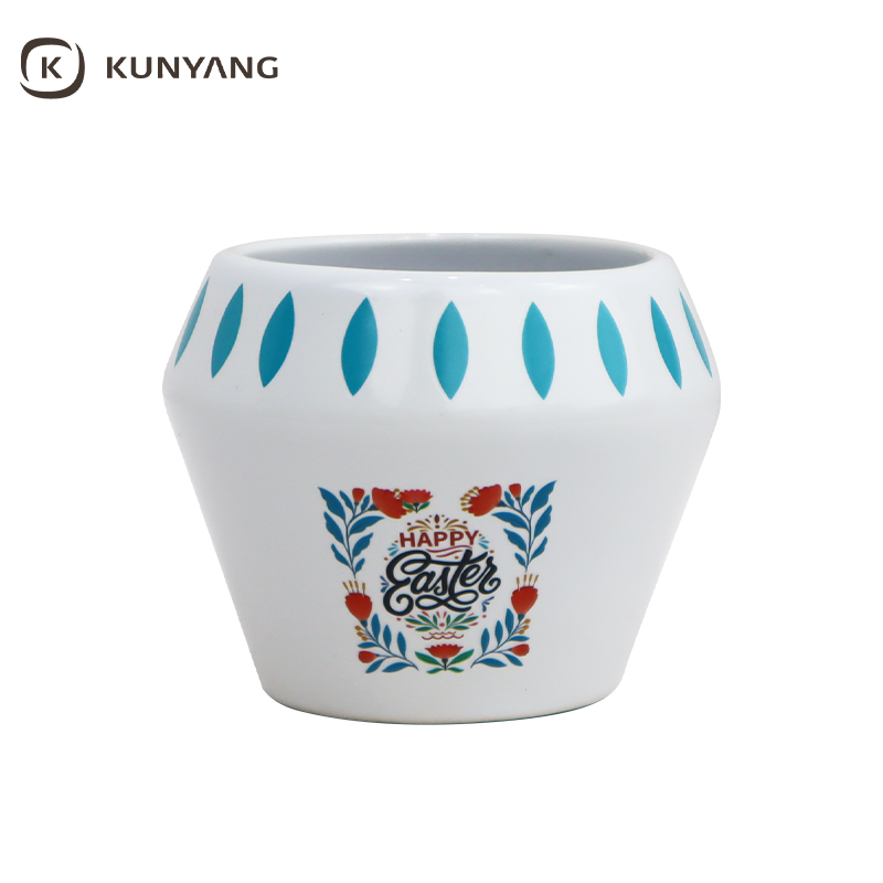 Short Hexagon Vintage Floral Halloween Ceramic Mug
