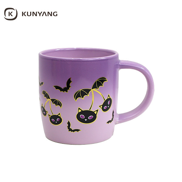 Wholesale Multi-Color Matte Ombre Halloween Gift Ceramic Cup