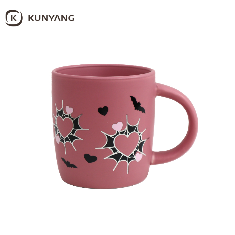 Wholesale Multi-Color Matte Ombre Halloween Gift Ceramic Cup