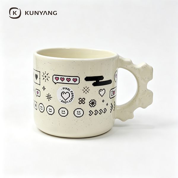 Pixel Heart Valentine Coffee Mug