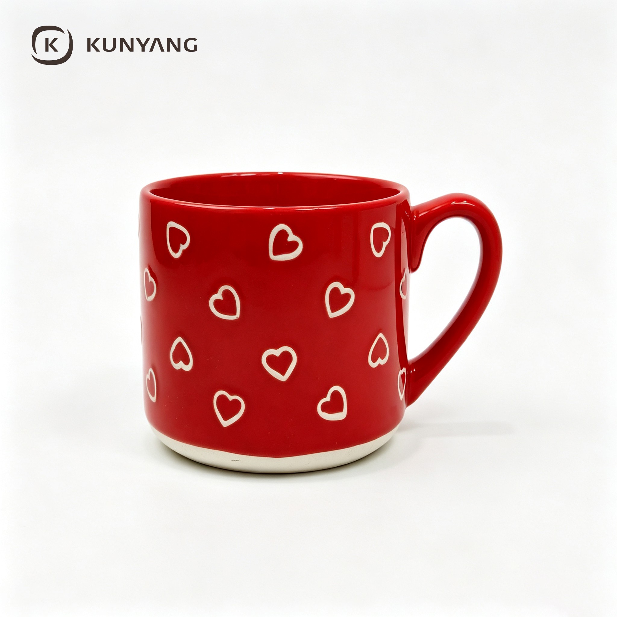 Red All Over Heart Mug