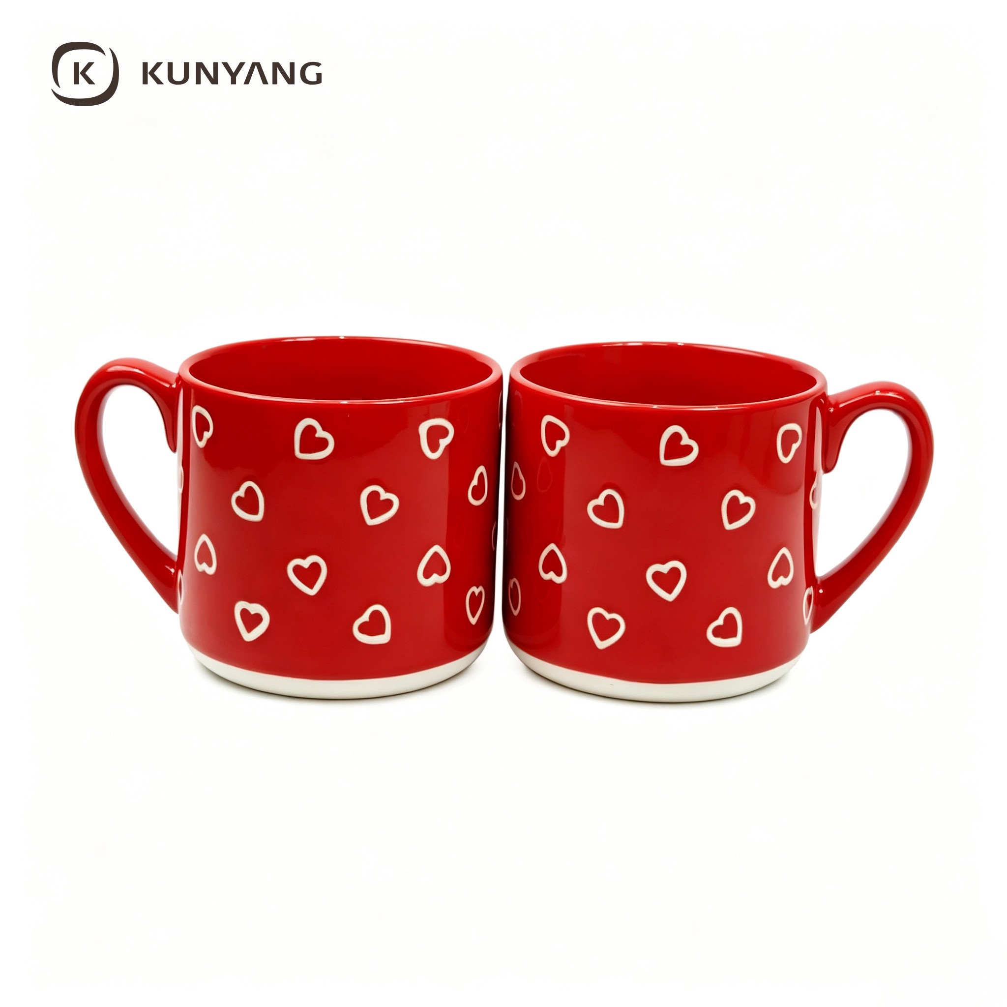 Red All Over Heart Mug