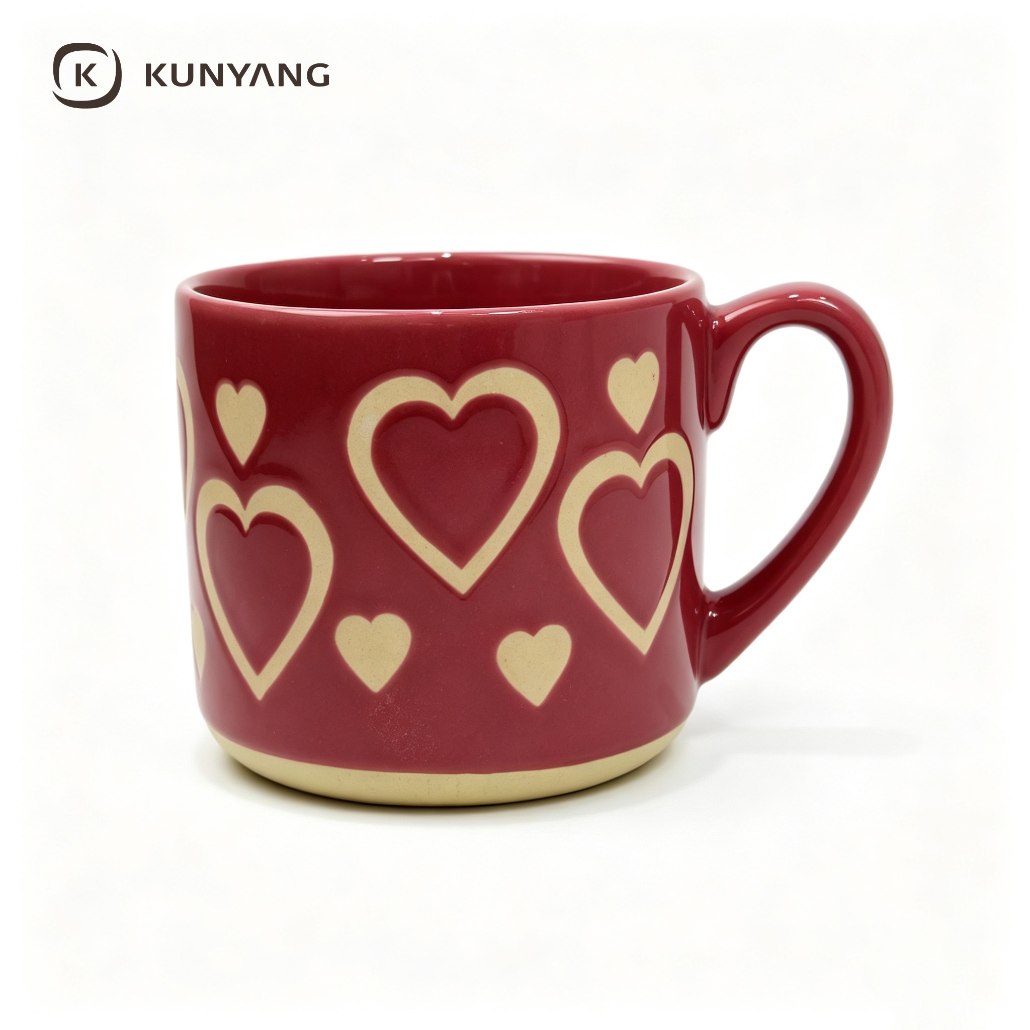 Luxury Heart Ceramic Mugs