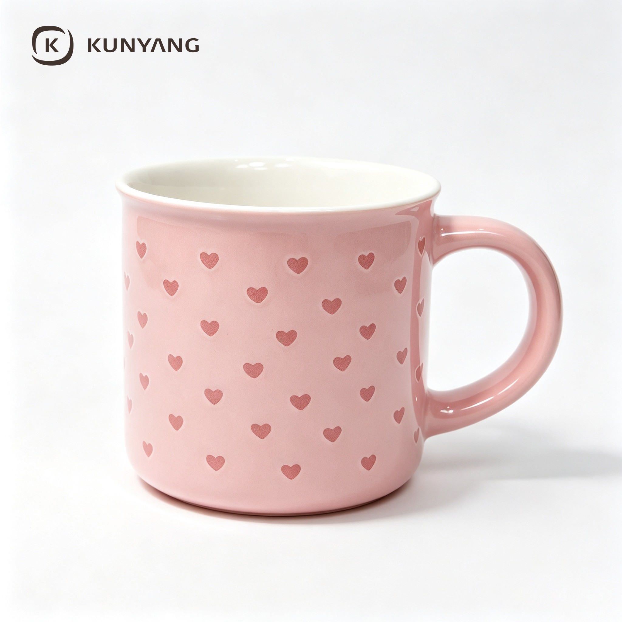 Pink Tiny Heart Print Coffee Mug