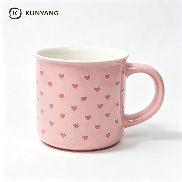 Pink Tiny Heart Print Coffee Mug