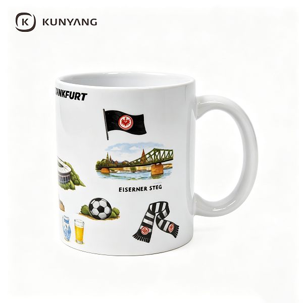 Frankfurt City Landmark Football Fan Coffee Mug