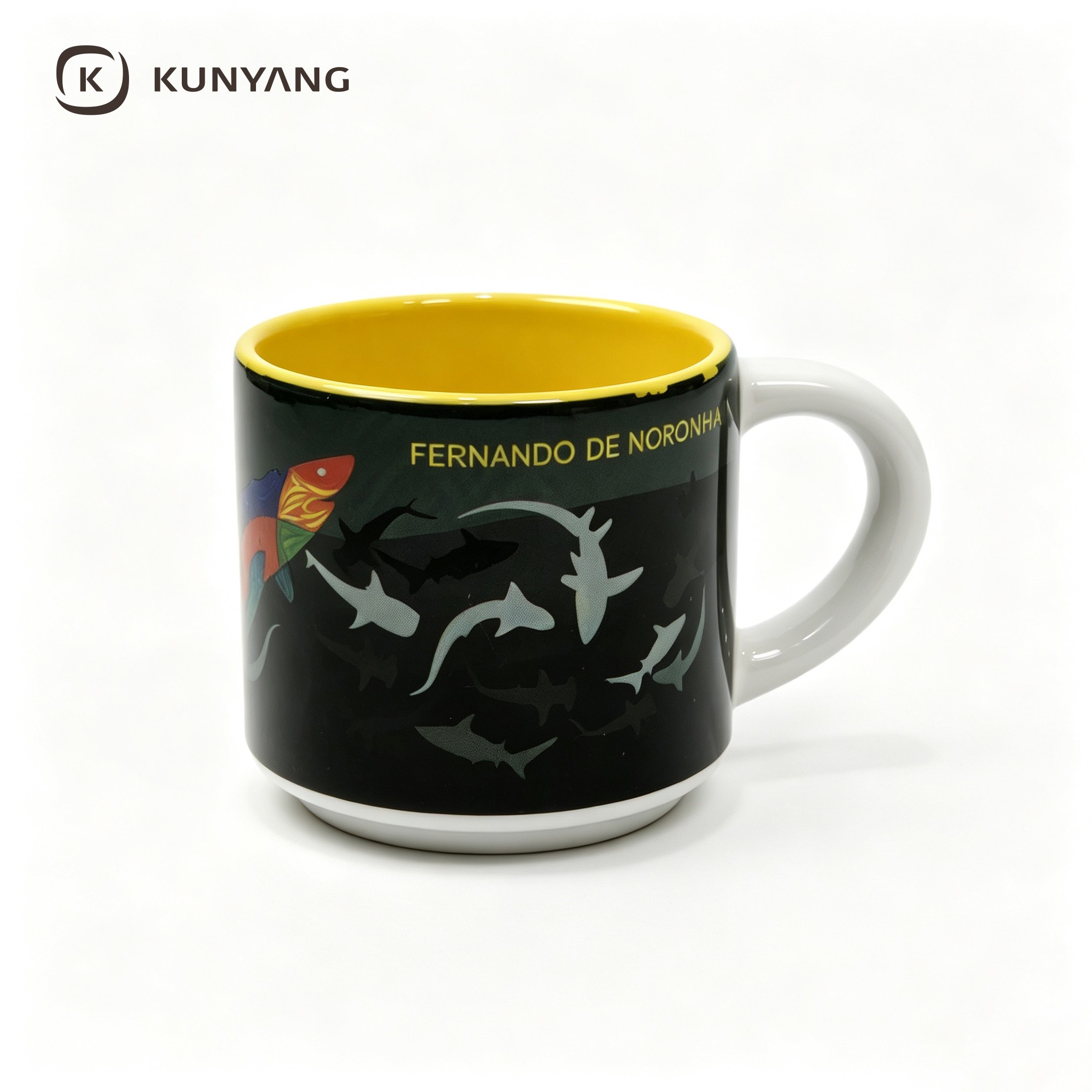 Abstract Mountain Bird Ceramic Mug